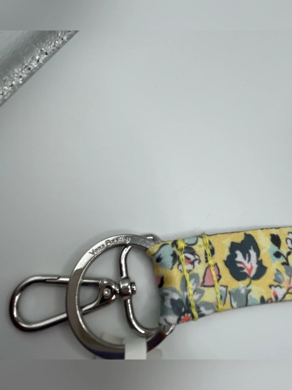 NEW Vera Bradley SUNNY GARDEN WIDE Lanyard Badge And Keys Holder Yellow